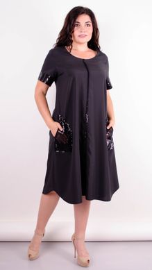 Un vestido elegante de tamaños más. Negro+negro.485139724 485139724 photo