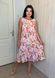 Lightweight dress with ruffle plus size Pink flowers.4349180525456, 50-52