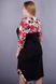 Alexandra. Large -sized dress. Black+flowers red., not selected