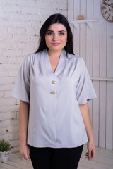 Нежна блуза за жени плюс размер. Сиво.405109347MARI50, 50