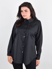 חולצת נשים בגדלי פלוס. שחור .485141109 485141109 צילום