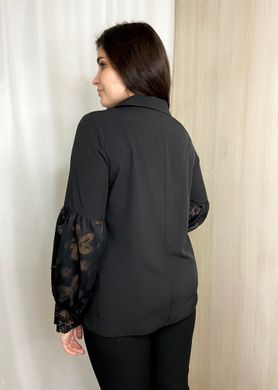 Women's blouse with original sleeve. Black.484857940mari52, 52