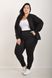 Sports costume on fleece pants with a cuff. Black.495278337 495278337 photo 1