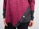Casual blouse of Plus sizes. Bordeaux+graphite.485141308 485141308 photo 4