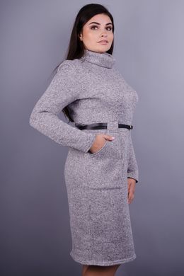 Angela. Business style dress is large. Melange is gray., not selected