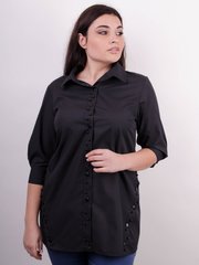 Originalūs moteriški marškiniai, plius dydžio. Juoda.485138758 485138758 photo