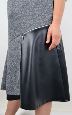 Skirt con inserti in pelle Plus size. Grey Melange.485142721 485142721 foto
