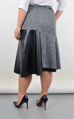 Skirt con inserti in pelle Plus size. Grey Melange.485142721 485142721 foto
