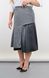 Skirt with leather inserts plus size. Gray melange.485142721 485142721 photo 3