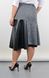 Skirt with leather inserts plus size. Gray melange.485142721 485142721 photo 4