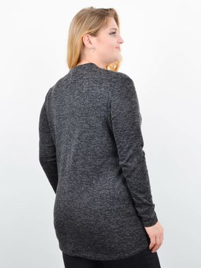 Женски плетен пуловер плюс размери. Графит.485142696 485142696 photo