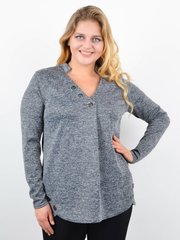 Женски плетен пуловер плюс размери. Grey.485142705 485142705 photo