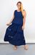 A long-sarafan dress full with lace inserts. Blue.485142198 485142198 photo 2